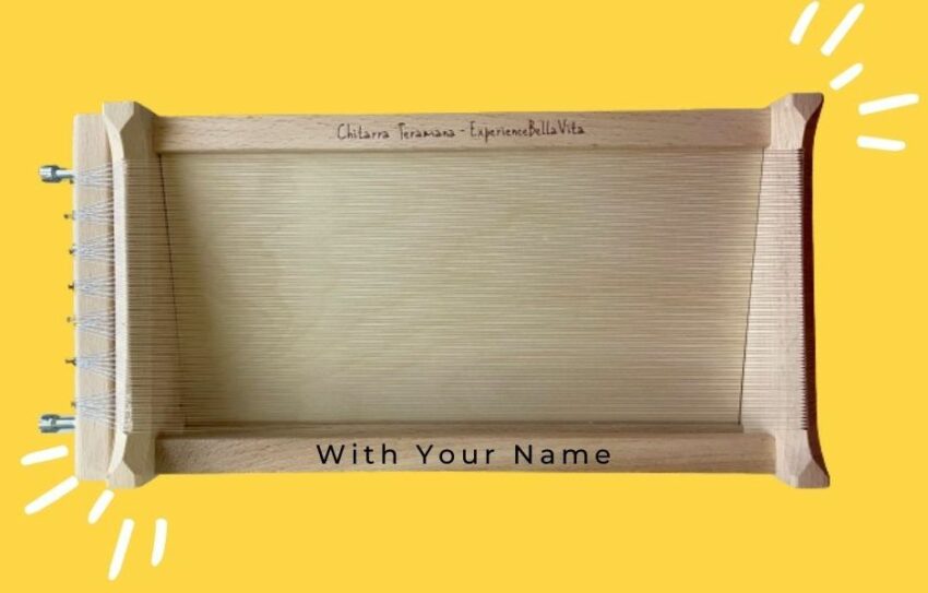 sturdy artisanal chitarra pasta cutter from abruzzo italy